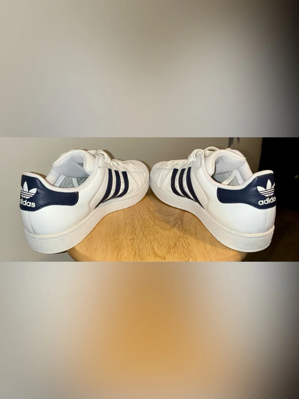 Adidas Superstar II Sneakers in white and navy blue - Picture 5 of 11